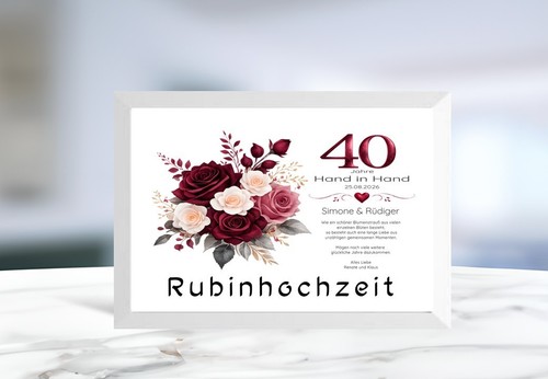 Rubinhochzeit geldgeschenk - -,