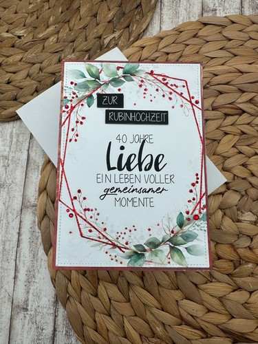 Handgemachte rubinhochzeit - handgemachte,
