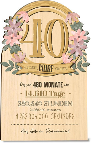Rubinhochzeit karte jahre - rubinhochzeit, 40.