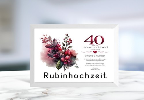 Rubinhochzeit geldgeschenk - -,