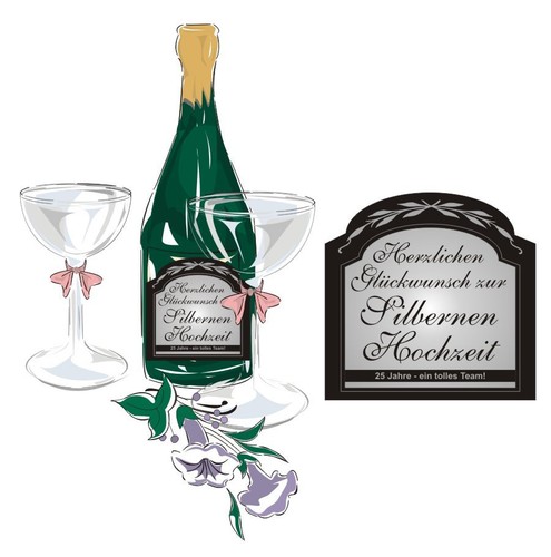 Silberne hochzeit aufkleber - hochzeit,