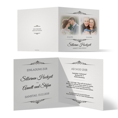 Silberne hochzeit - silberne,