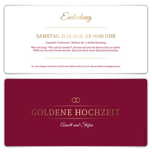 Goldene hochzeit - goldene,