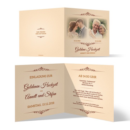 Goldene hochzeit - goldene,