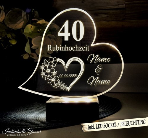 Gravur aufsteller 40 jahre - 40,