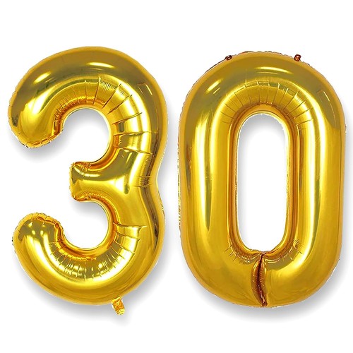 Goldene zahlenballon jahre - goldene, 30
