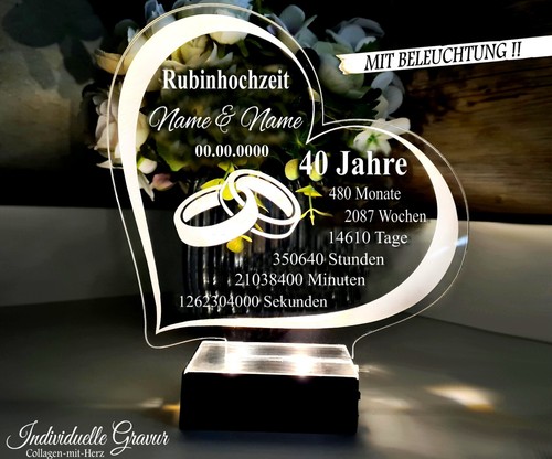 Geschenk rubinhochzeit - rubinhochzeit, 40